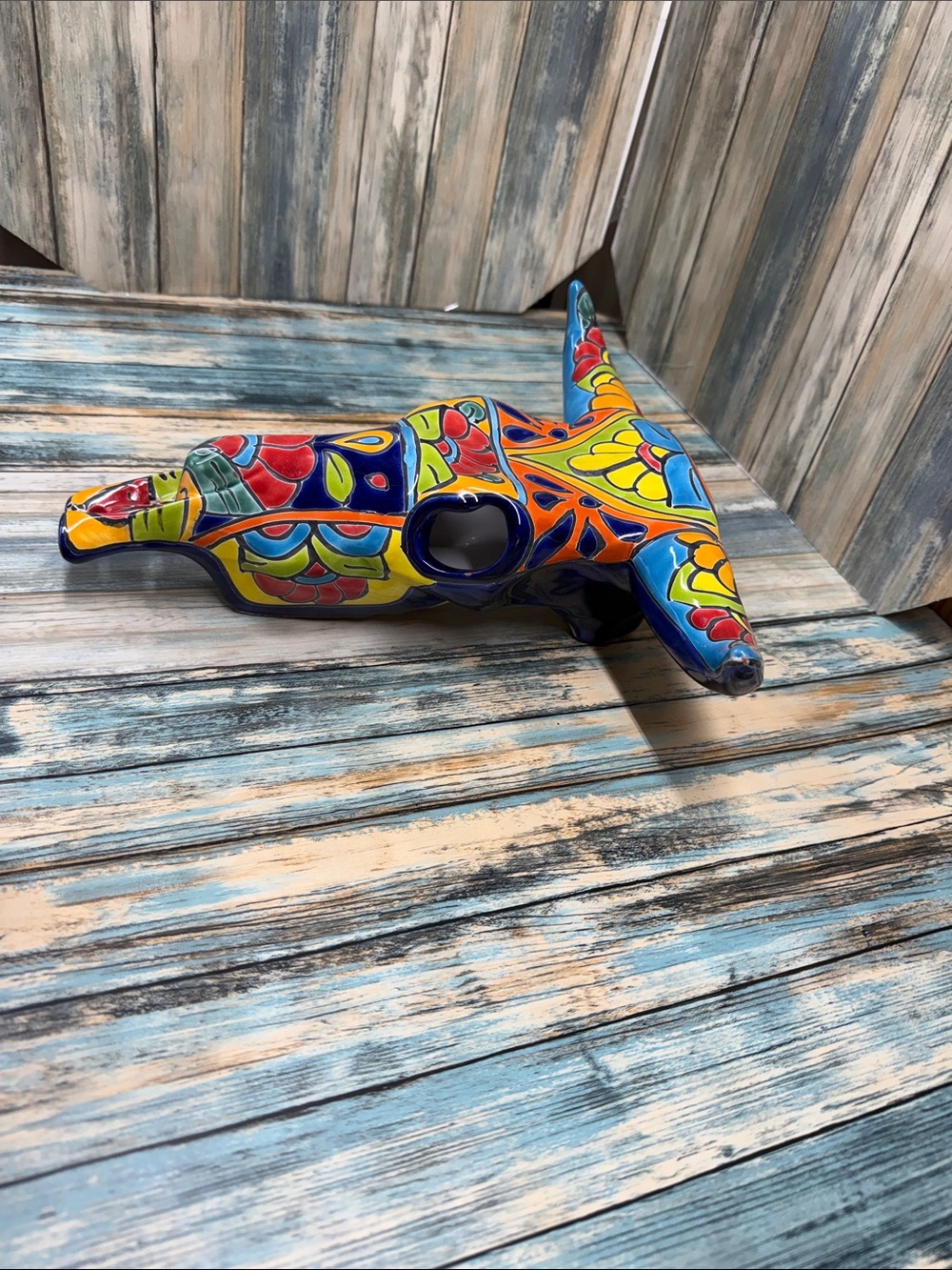 ⭐️Talavera pottery hand crafted cow head decoration. EUC. 12”x13”x4” - Picture 2 of 10